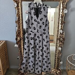 Torrid Black and White Halter Sundress